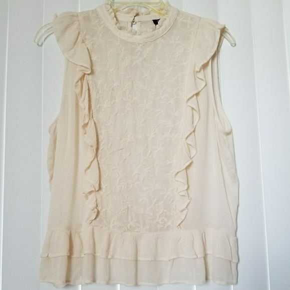 High Neck Ruffle Top - Picture 2 of 5